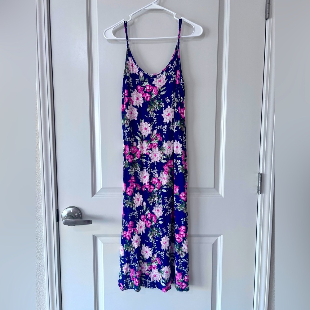Forever 21 Floral Blue and Pink Dress